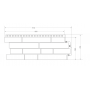Фасадная Панель Grand Line Колотый камень, серия Стандарт, Графит